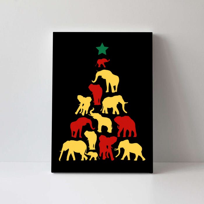 Elephant Christmas Tree South Africa Safari Animals Xmas Canvas