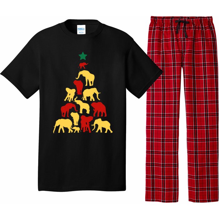 Elephant Christmas Tree South Africa Safari Animals Xmas Pajama Set