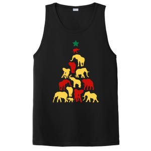 Elephant Christmas Tree South Africa Safari Animals Xmas PosiCharge Competitor Tank