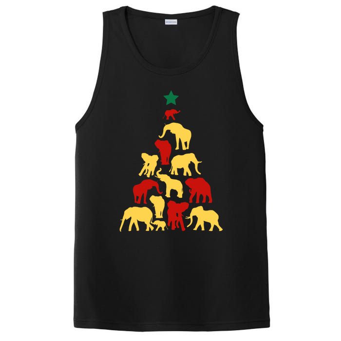 Elephant Christmas Tree South Africa Safari Animals Xmas PosiCharge Competitor Tank