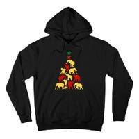 Elephant Christmas Tree South Africa Safari Animals Xmas Tall Hoodie