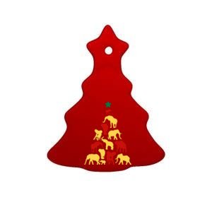 Elephant Christmas Tree South Africa Safari Animals Xmas Ceramic Tree Ornament