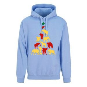 Elephant Christmas Tree South Africa Safari Animals Xmas Unisex Surf Hoodie