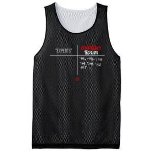 Experts Conspiracy Theorists White And Red Text Mesh Reversible Basketball Jersey Tank