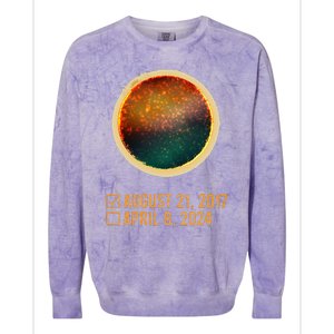 Eclipse Checklist Total Solar Eclipse April 8 2024 Colorblast Crewneck Sweatshirt