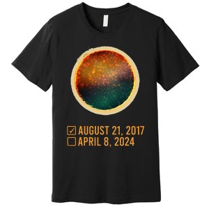 Eclipse Checklist Total Solar Eclipse April 8 2024 Premium T-Shirt