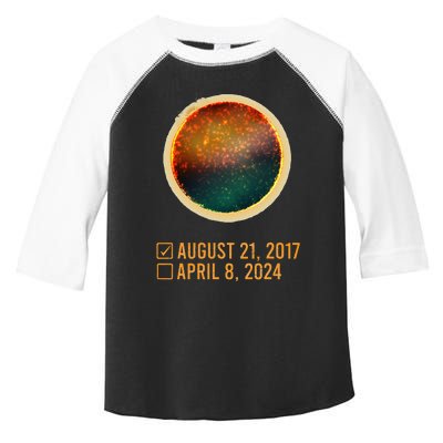 Eclipse Checklist Total Solar Eclipse April 8 2024 Toddler Fine Jersey T-Shirt