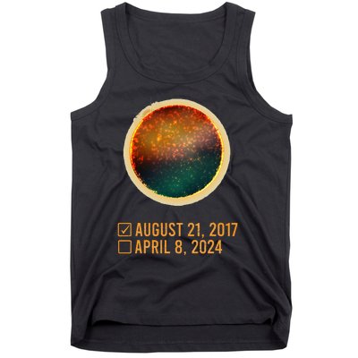 Eclipse Checklist Total Solar Eclipse April 8 2024 Tank Top