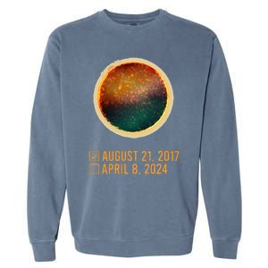 Eclipse Checklist Total Solar Eclipse April 8 2024 Garment-Dyed Sweatshirt