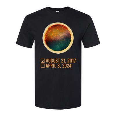 Eclipse Checklist Total Solar Eclipse April 8 2024 Softstyle® CVC T-Shirt