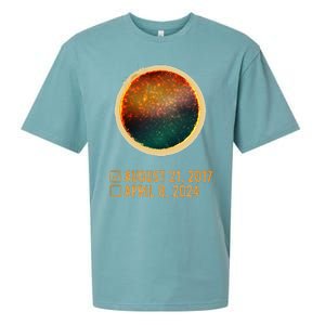 Eclipse Checklist Total Solar Eclipse April 8 2024 Sueded Cloud Jersey T-Shirt