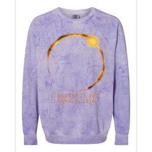 Eclipse Checklist Total Solar Eclipse April 8 2024 Eclipse Colorblast Crewneck Sweatshirt