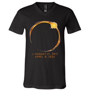 Eclipse Checklist Total Solar Eclipse April 8 2024 Eclipse V-Neck T-Shirt