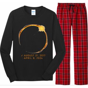 Eclipse Checklist Total Solar Eclipse April 8 2024 Eclipse Long Sleeve Pajama Set