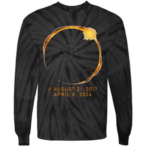 Eclipse Checklist Total Solar Eclipse April 8 2024 Eclipse Tie-Dye Long Sleeve Shirt