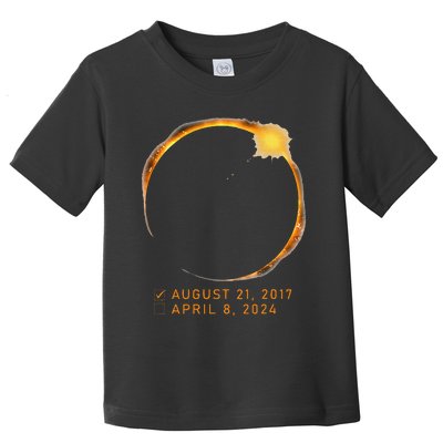 Eclipse Checklist Total Solar Eclipse April 8 2024 Eclipse Toddler T-Shirt