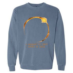 Eclipse Checklist Total Solar Eclipse April 8 2024 Eclipse Garment-Dyed Sweatshirt