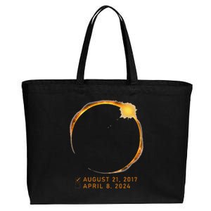 Eclipse Checklist Total Solar Eclipse April 8 2024 Eclipse Cotton Canvas Jumbo Tote