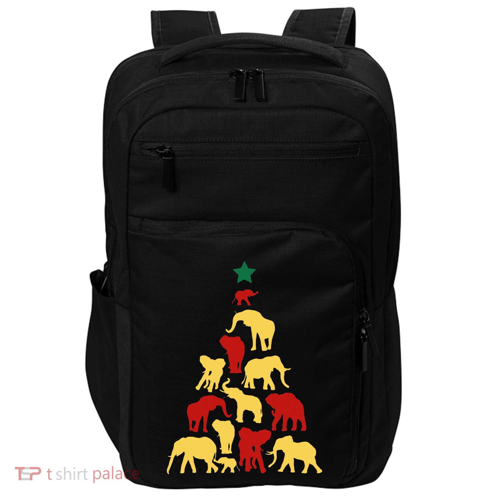 Elephant Christmas tree South Africa Safari animals Impact Tech Backpack