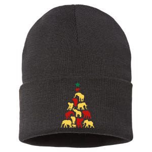 Elephant Christmas tree South Africa Safari animals Sustainable Knit Beanie