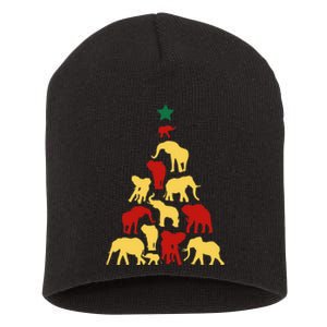 Elephant Christmas tree South Africa Safari animals Short Acrylic Beanie