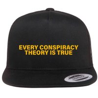 Every Conspiracy Theory Is True Funny Flat Bill Trucker Hat
