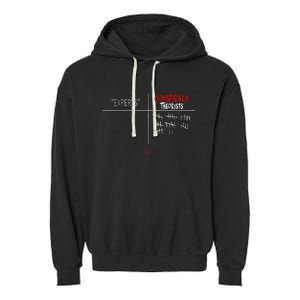 Experts Conspiracy Theorists White And Red Text Garment-Dyed Fleece Hoodie