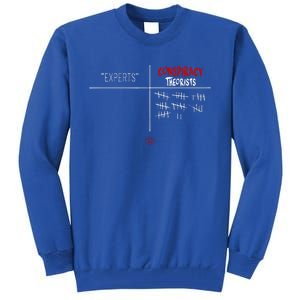 Experts Conspiracy Theorists White And Red Text Tall Sweatshirt