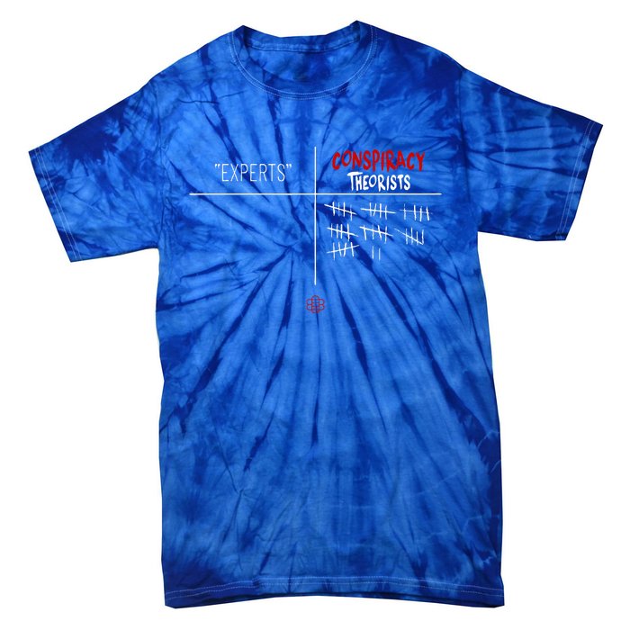 Experts Conspiracy Theorists White And Red Text Tie-Dye T-Shirt