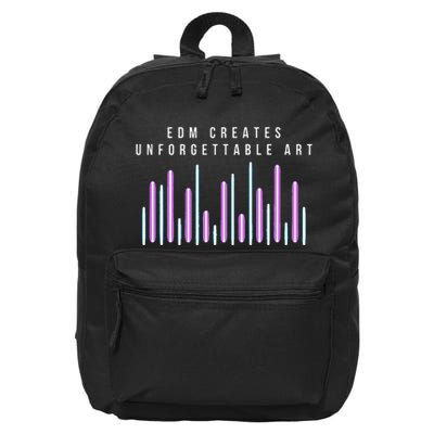 Edm Creates Unforgettable Art Electronic Dance Music Humor 16 in Basic Backpack