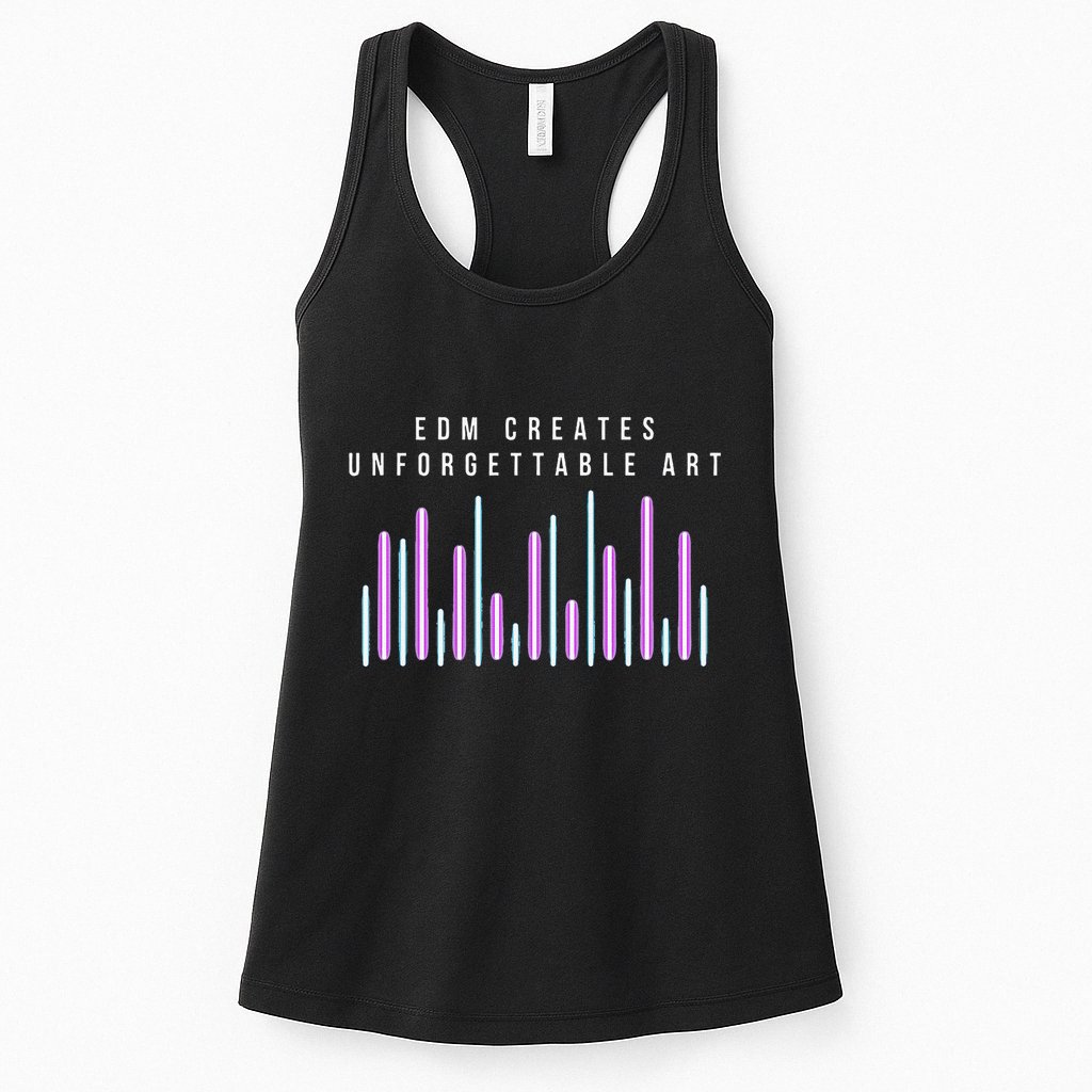 Edm Creates Unforgettable Art Electronic Dance Music Humor Womens Tank Top