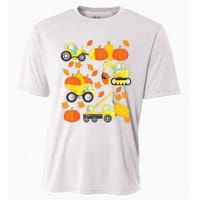 Excavator Construction Vehicles Pumpkin Halloween Boy Kids Cooling Performance Crew T-Shirt