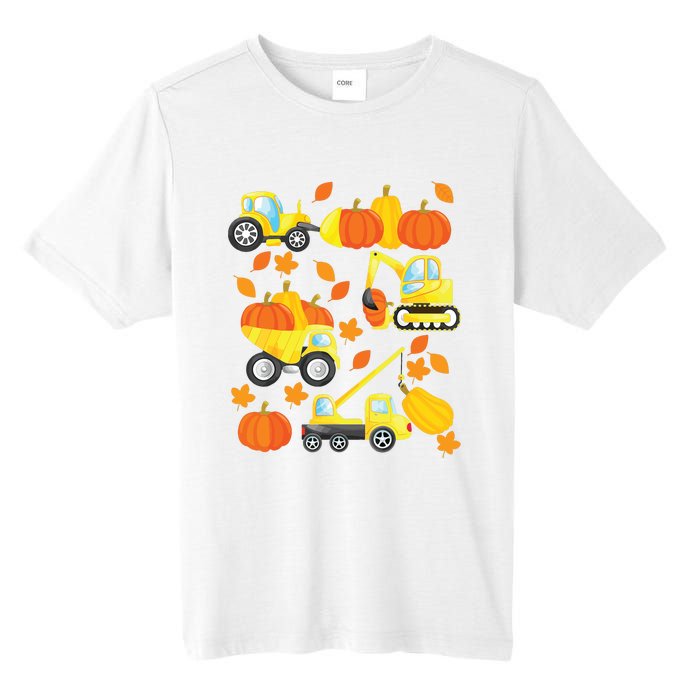 Excavator Construction Vehicles Pumpkin Halloween Boy Kids Tall Fusion ChromaSoft Performance T-Shirt