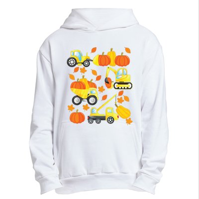 Excavator Construction Vehicles Pumpkin Halloween Boy Kids Urban Pullover Hoodie