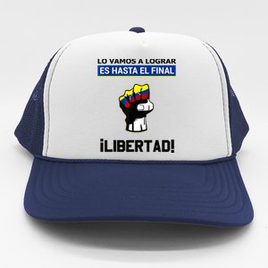 Estoy Con Venezuela Hasta El Final Proud Venezuelan Libre Trucker Hat