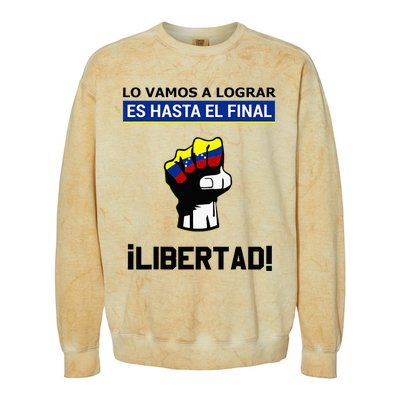 Estoy Con Venezuela Hasta El Final Proud Venezuelan Libre Colorblast Crewneck Sweatshirt