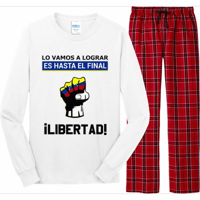 Estoy Con Venezuela Hasta El Final Proud Venezuelan Libre Long Sleeve Pajama Set