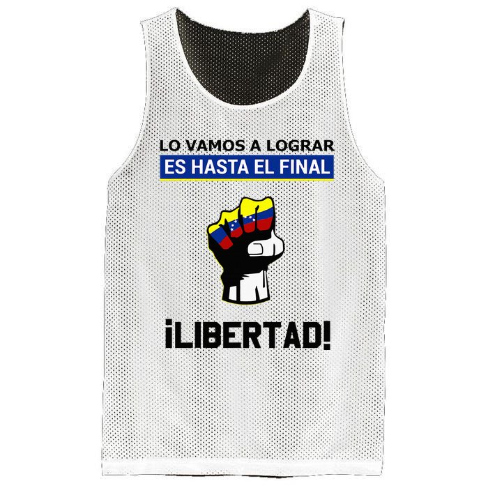 Estoy Con Venezuela Hasta El Final Proud Venezuelan Libre Mesh Reversible Basketball Jersey Tank