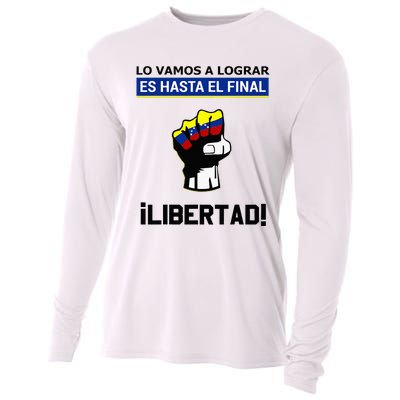 Estoy Con Venezuela Hasta El Final Proud Venezuelan Libre Cooling Performance Long Sleeve Crew