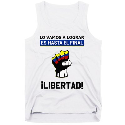 Estoy Con Venezuela Hasta El Final Proud Venezuelan Libre Tank Top