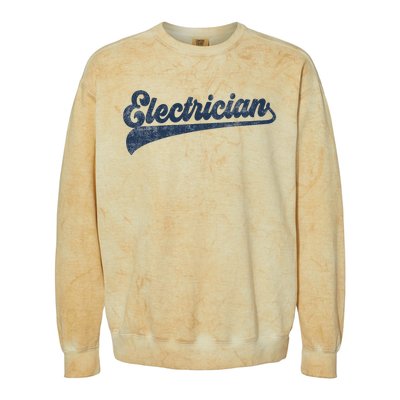 Electrician Cute Vintage Graphic Colorblast Crewneck Sweatshirt