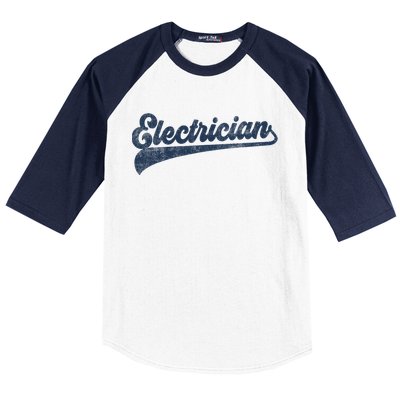 Electrician Cute Vintage Graphic Baseball Sleeve Shirt