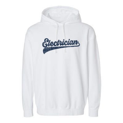 Electrician Cute Vintage Graphic Garment-Dyed Fleece Hoodie