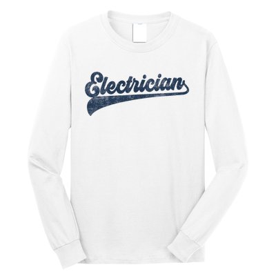 Electrician Cute Vintage Graphic Long Sleeve Shirt