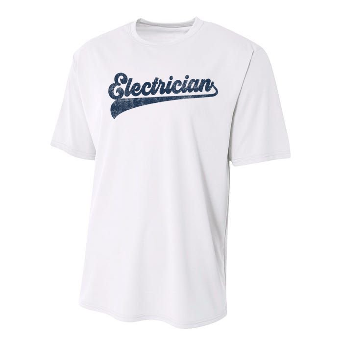 Electrician Cute Vintage Graphic Performance Sprint T-Shirt