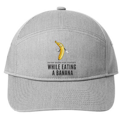 Eye Contacts While Eating A Banana Adult Humor Dirty Jokes 7-Panel Snapback Hat