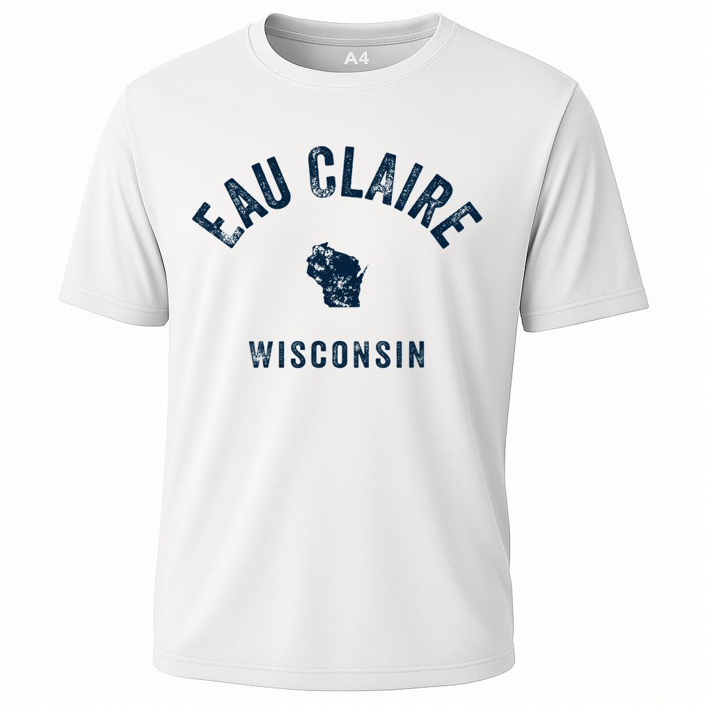 Eau Claire Wisconsin Wi Vintage 70s Sports Design Cooling Performance Crew T-Shirt