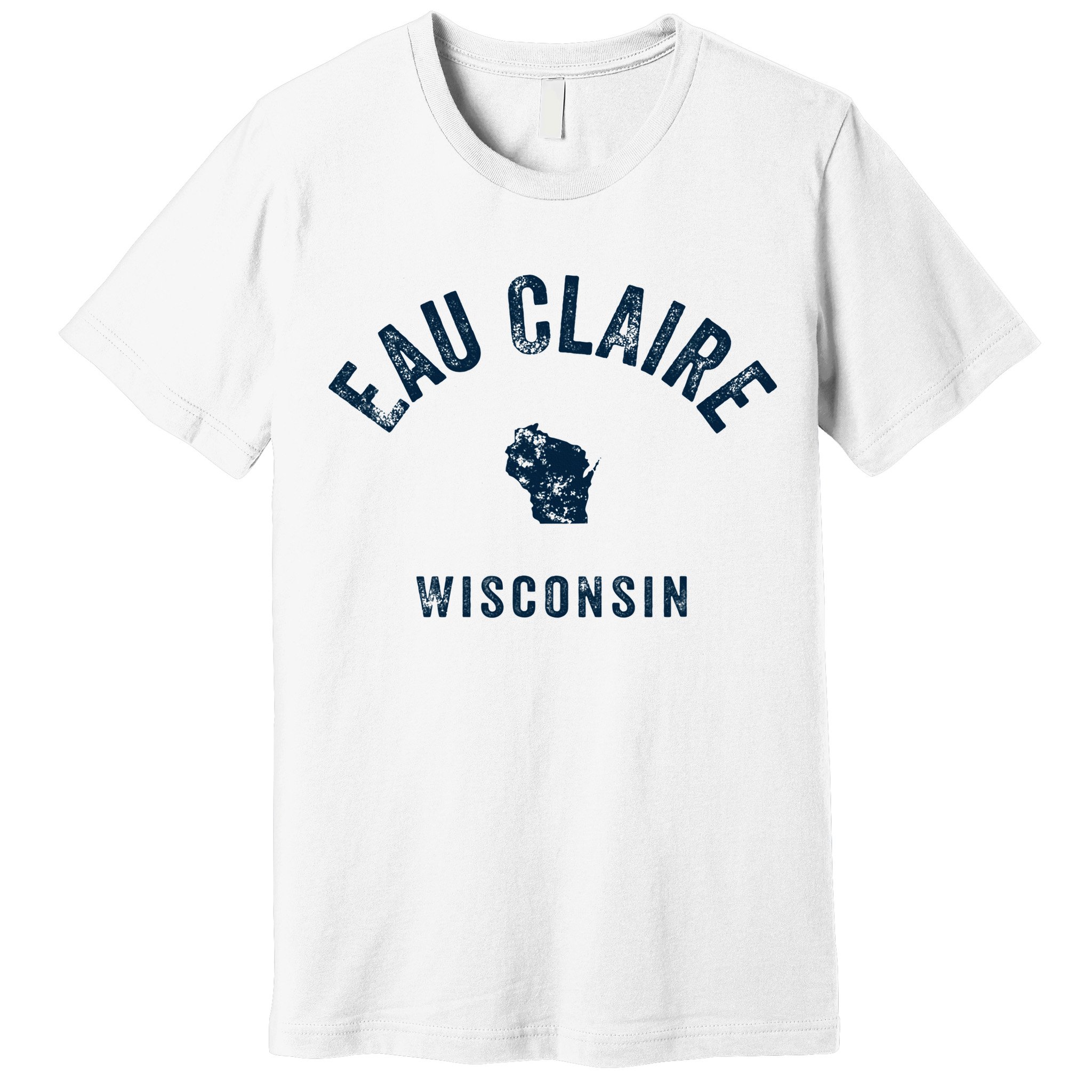 Eau Claire Wisconsin Wi Vintage 70s Sports Design Premium T-Shirt