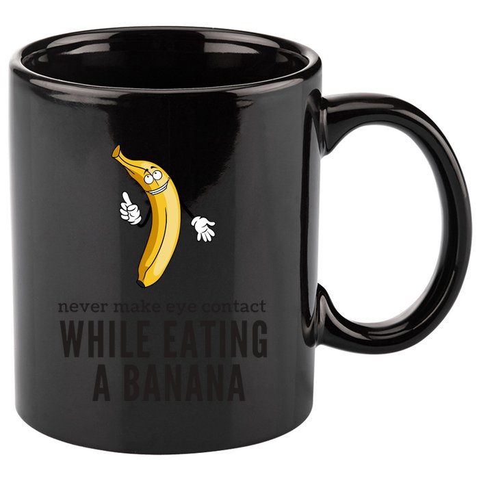 Eye Contacts While Eating A Banana Adult Humor Dirty Jokes 11oz C Handle Ceramic Mug