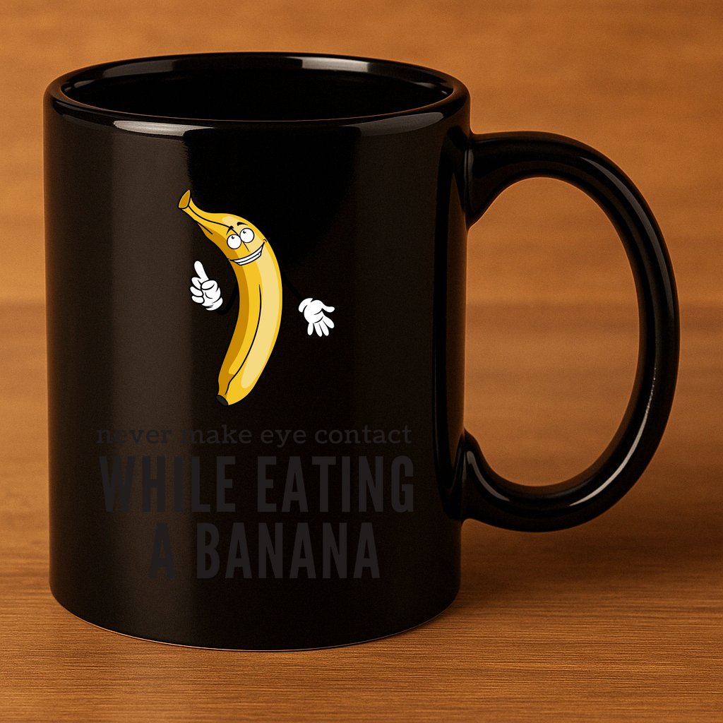 Eye Contacts While Eating A Banana Adult Humor Dirty Jokes 11oz C Handle Ceramic Mug